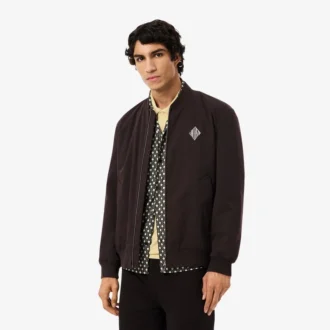 Retro Rozetli Su Geçirmez Bomber Ceket