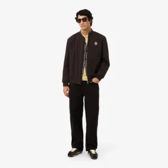 Retro Rozetli Su Geçirmez Bomber Ceket
