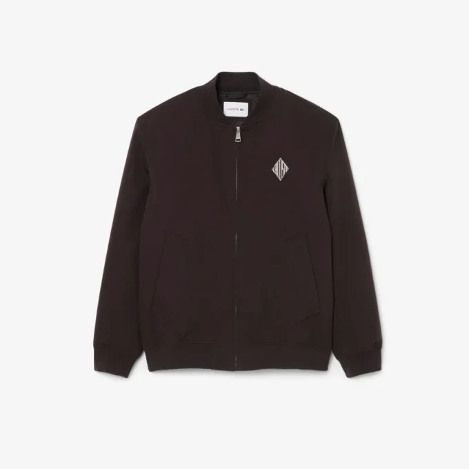 Retro Rozetli Su Geçirmez Bomber Ceket