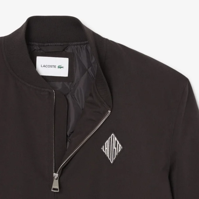 Retro Rozetli Su Geçirmez Bomber Ceket