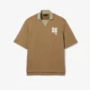Runway Badge Accent Oversized Satin Polo Tişört