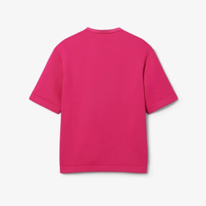 Runway Badge Accent Oversized Satin Polo Tişört