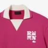 Runway Badge Accent Oversized Satin Polo Tişört