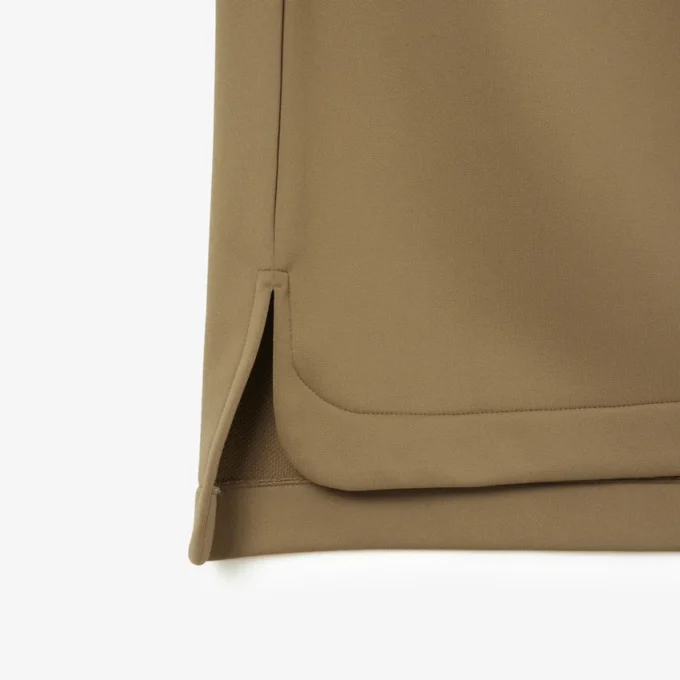 Runway Badge Accent Oversized Satin Polo Tişört