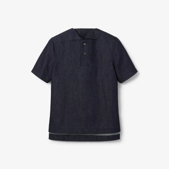 Runway Bol Kesim Denim Polo Tişört