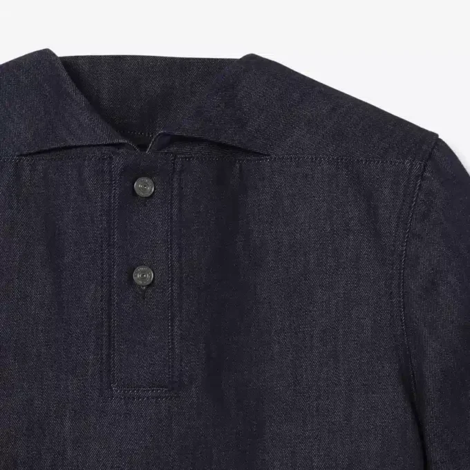 Runway Bol Kesim Denim Polo Tişört