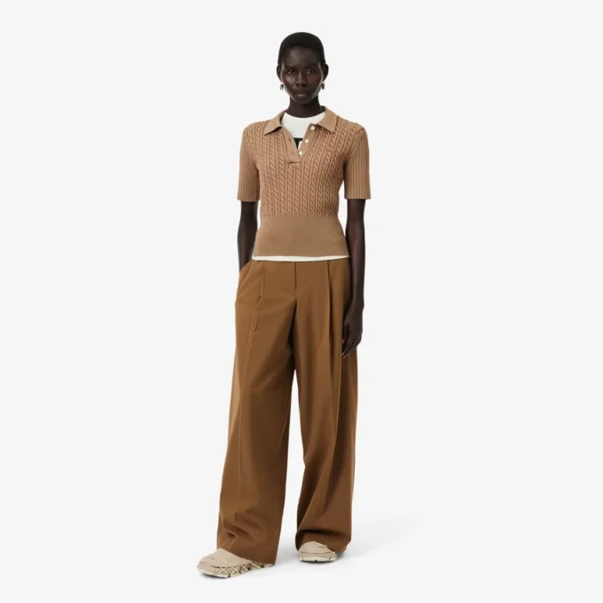 Runway Geniş Kesim Yün Blend Pantolon