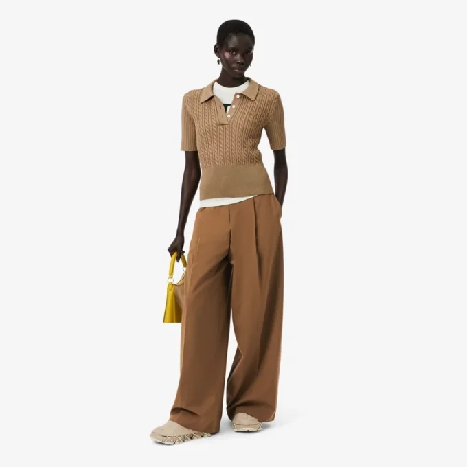 Runway Geniş Kesim Yün Blend Pantolon