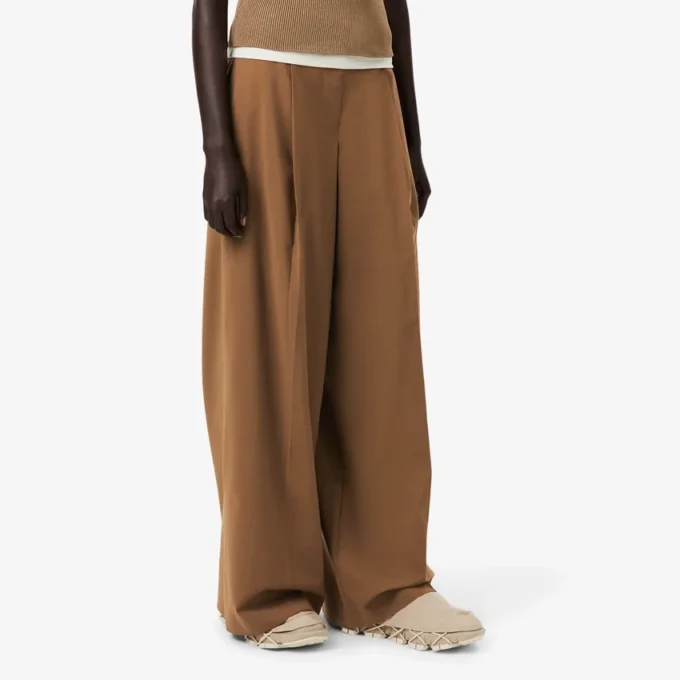Runway Geniş Kesim Yün Blend Pantolon