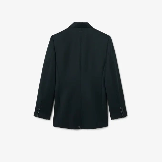 Runway Çift Düğmeli Hafif Yün Blazer