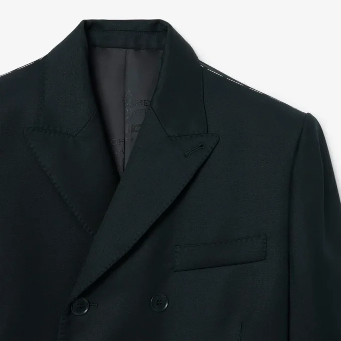 Runway Çift Düğmeli Hafif Yün Blazer