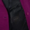 Runway Çift Düğmeli Mermer Desenli Yün Blazer