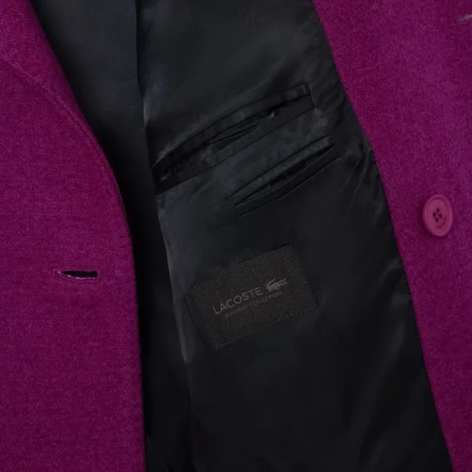 Runway Çift Düğmeli Mermer Desenli Yün Blazer