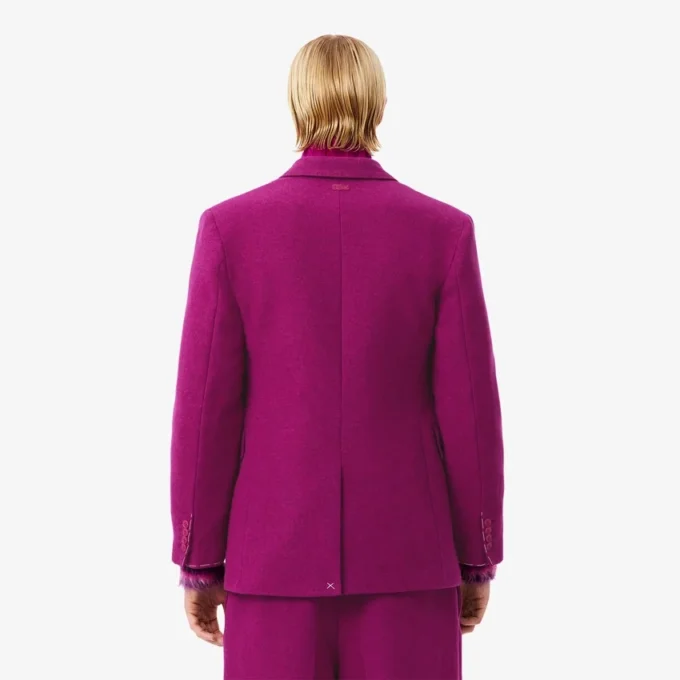 Runway Çift Düğmeli Mermer Desenli Yün Blazer