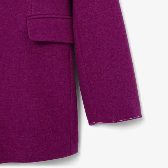 Runway Çift Düğmeli Mermer Desenli Yün Blazer
