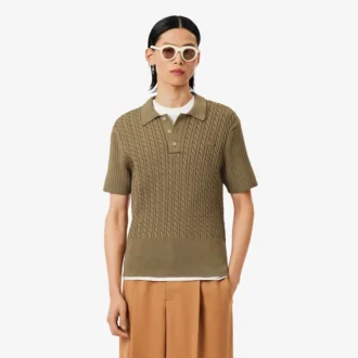 Runway Kablo Örgü Polo Yaka Kazak