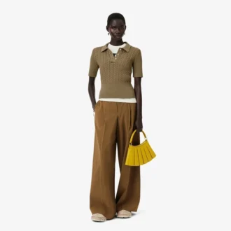 Runway Kablo Örgü Polo Yaka Kazak