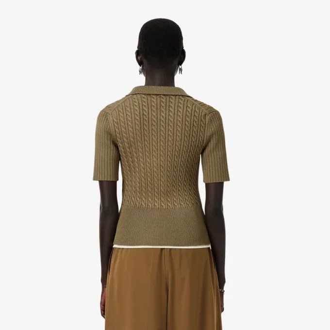 Runway Kablo Örgü Polo Yaka Kazak