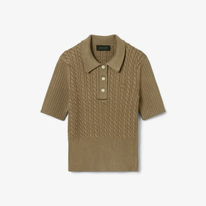 Runway Kablo Örgü Polo Yaka Kazak