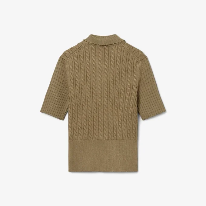 Runway Kablo Örgü Polo Yaka Kazak