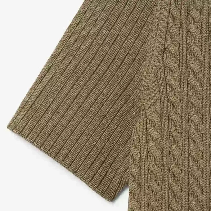 Runway Kablo Örgü Polo Yaka Kazak