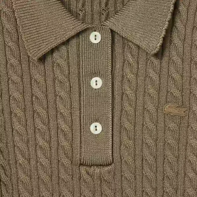 Runway Kablo Örgü Polo Yaka Kazak