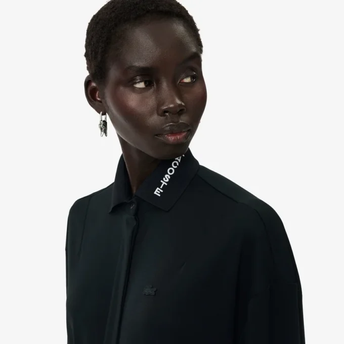 Runway Pileli Polo Tişört Maxi Elbise