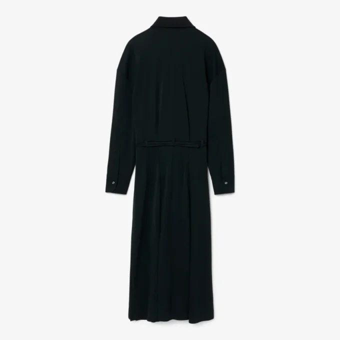 Runway Pileli Polo Tişört Maxi Elbise