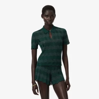 Runway Pointelle Polo Tişört Yakalı Kazak