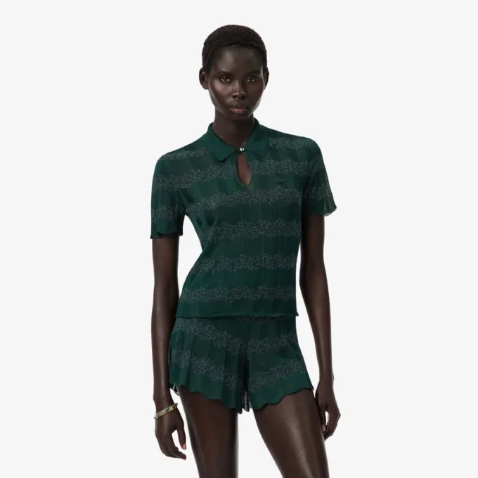 Runway Pointelle Polo Tişört Yakalı Kazak