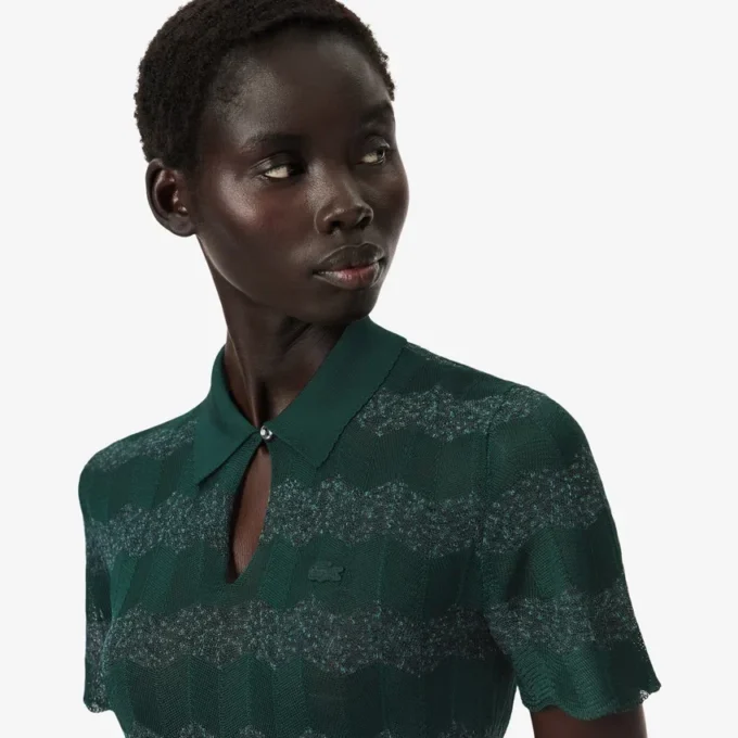 Runway Pointelle Polo Tişört Yakalı Kazak