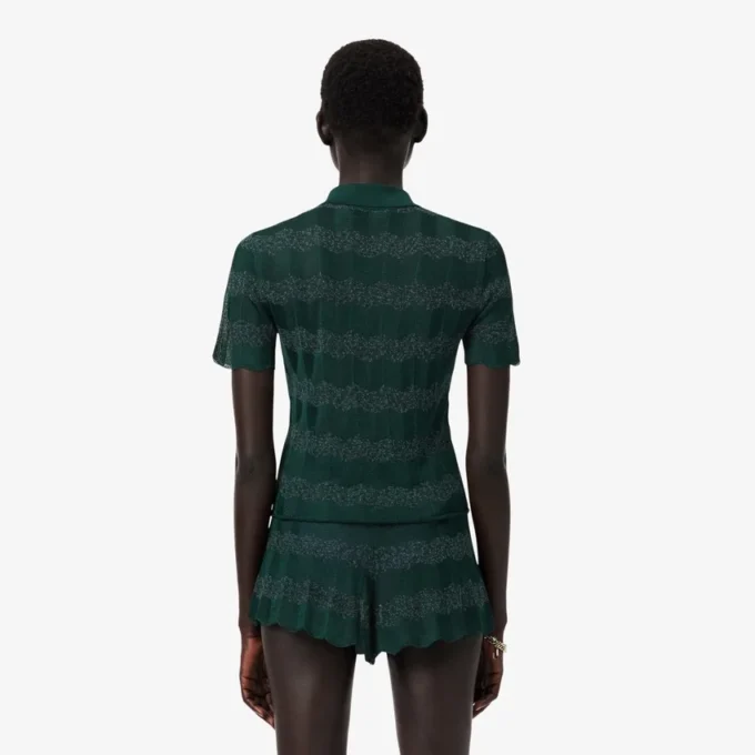Runway Pointelle Polo Tişört Yakalı Kazak
