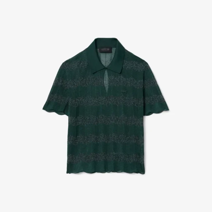 Runway Pointelle Polo Tişört Yakalı Kazak