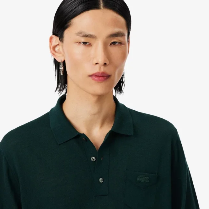 Runway Polo Tişört Yakalı Merinos Yünü Kazak