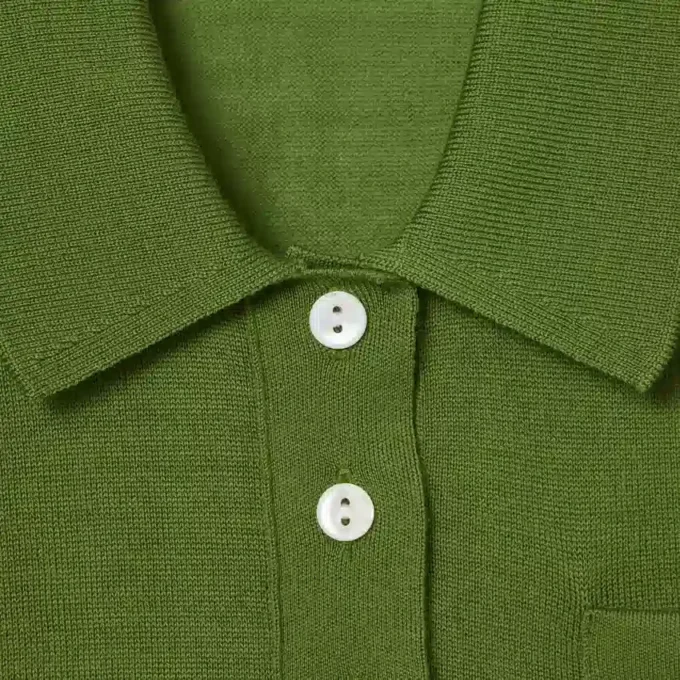 Runway Polo Tişört Yakalı Merinos Yünü Kazak