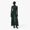 Runway Polo Tişört Yakalı Pointelle Maxi Elbise