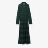 Runway Polo Tişört Yakalı Pointelle Maxi Elbise