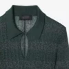 Runway Polo Tişört Yakalı Pointelle Maxi Elbise