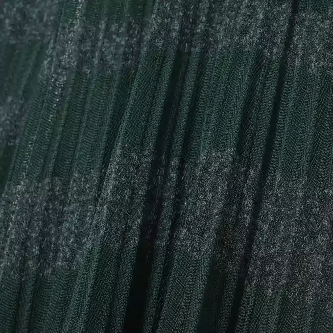 Runway Polo Tişört Yakalı Pointelle Maxi Elbise