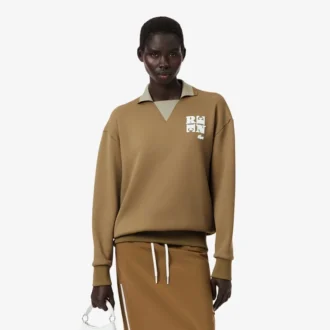 Runway Polo Tişört Yakalı Rozetli Sweatshirt