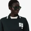 Runway Polo Tişört Yakalı Rozetli Sweatshirt