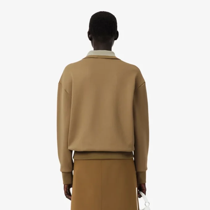 Runway Polo Tişört Yakalı Rozetli Sweatshirt