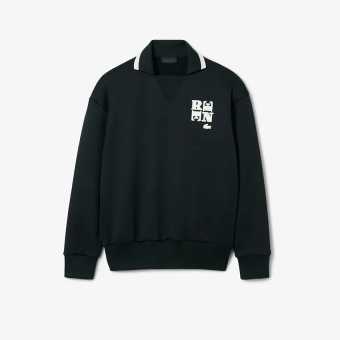 Runway Polo Tişört Yakalı Rozetli Sweatshirt