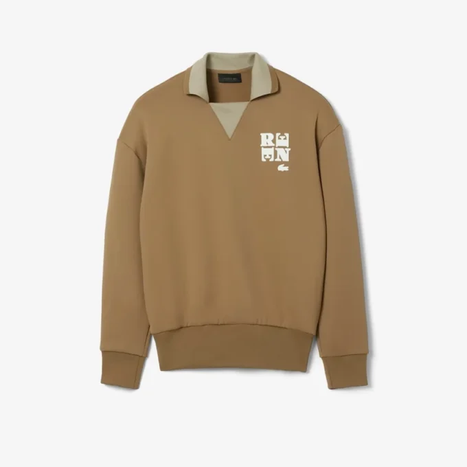 Runway Polo Tişört Yakalı Rozetli Sweatshirt