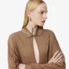 Runway Polo Yakalı İpek Maxi Elbise