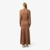Runway Polo Yakalı İpek Maxi Elbise