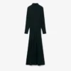Runway Polo Yakalı İpek Maxi Elbise