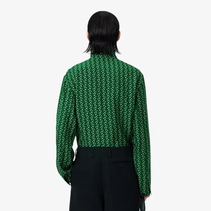 Runway Regular Fit Baskılı Saten Gömlek