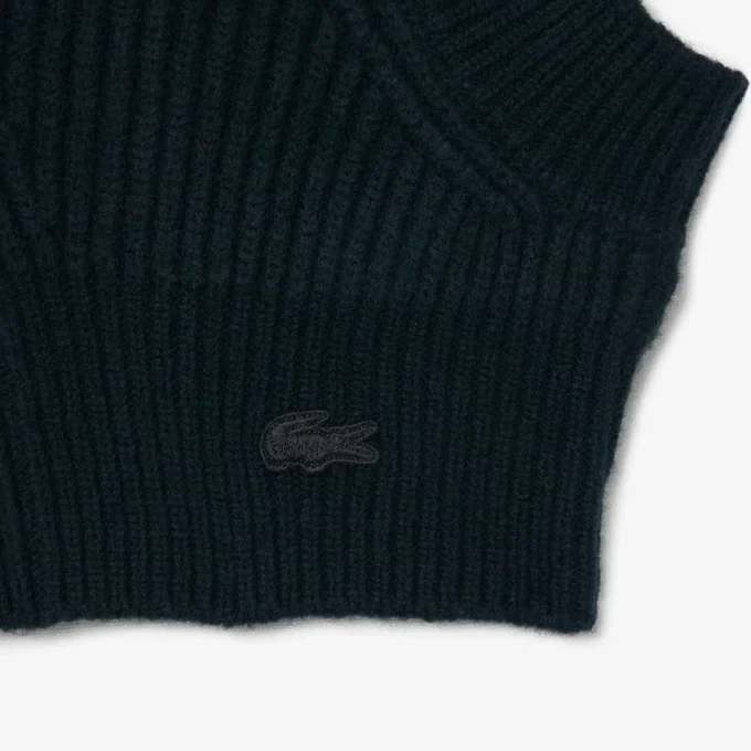 Runway Rib Örgü Keçe Yün Balaclava