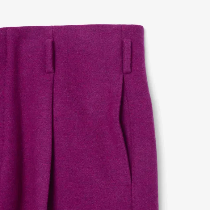 Runway Slub Yün Geniş Kesim Terzi İşlemeli Pantolon